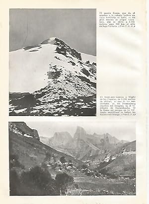 Bild des Verkufers fr LAMINA GEOGRAFIA 0151: Monte Kenia y Monte de las Fuentes zum Verkauf von EL BOLETIN