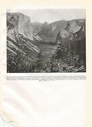 Immagine del venditore per LAMINA GEOGRAFIA 0197: Parque Nacional de Yosemite Estados Unidos venduto da EL BOLETIN