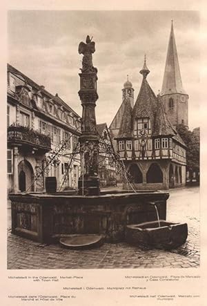 Seller image for Lamina/Foto KURT HIELSCHE Deuschtland No. 075: MICHELSTADT IN THE ODENWALD. MARKET PLACE WITH TOWN HALL for sale by EL BOLETIN