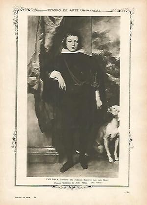 Bild des Verkufers fr LAMINA 1385. VAN DYCK. Retrato del principe Ruperto Van der Pfauz zum Verkauf von EL BOLETIN