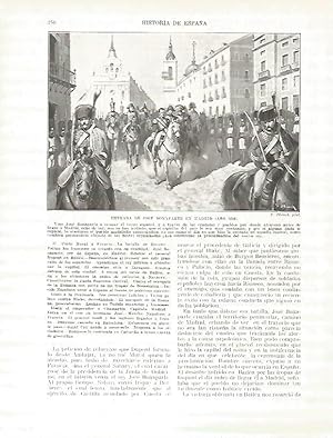 Bild des Verkufers fr LAMINA 4382: Entrada de Jose Bonaparte en Madrid en 1808 zum Verkauf von EL BOLETIN