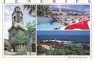 Imagen del vendedor de Postal 61923 : Puerto de la Cruz (Tenerife). Iglesia de Ntra. Sra. De la Pea de Francia - Lago Martianez - Playa de Punta Brava a la venta por EL BOLETIN