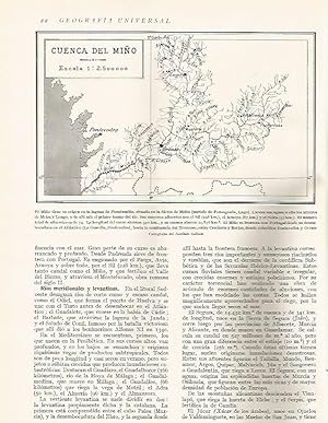 Imagen del vendedor de LAMINA 3038: ESPAA. Mapa de la cuenca del Mio a la venta por EL BOLETIN