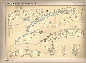 Imagen del vendedor de Lamina 129: Tratado de arquitectura de Sugraes - Cubiertas a la venta por EL BOLETIN