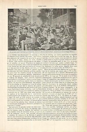 Seller image for LAMINA ESPASA 17820: El mercado central de Paris por Lhermitte for sale by EL BOLETIN
