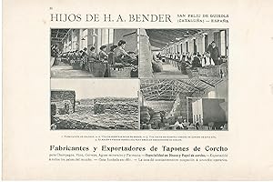 Imagen del vendedor de Lamina 025: Hijos de H.A. Bender. Tapones de corcho a la venta por EL BOLETIN