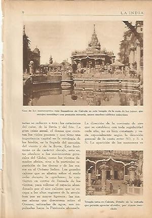 Imagen del vendedor de LAMINA 5540: Templo de Calcuta a la venta por EL BOLETIN