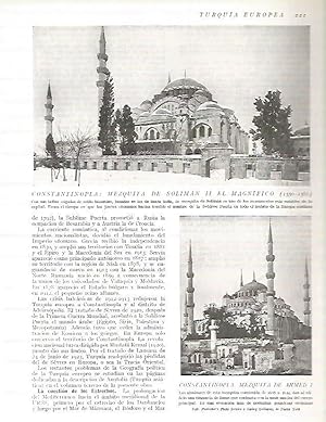 Imagen del vendedor de LAMINA 3152: TURQUIA. Mezquita de Suleiman II y Mezquita de Ahmed I en Estambul a la venta por EL BOLETIN