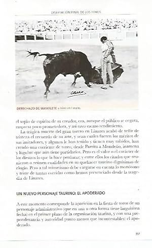 Seller image for LAMINA COSSIO 50380: Derechazo de Manolete a Islero en Linares for sale by EL BOLETIN