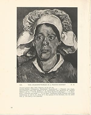 Bild des Verkufers fr LAMINA 1235: VAN GOGH. The Peasant-Woman in a White Bonnet zum Verkauf von EL BOLETIN