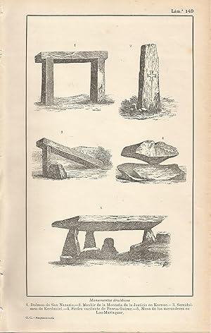 Bild des Verkufers fr Lamina 149: Monumentos druidicos zum Verkauf von EL BOLETIN