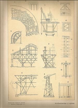 Imagen del vendedor de Lamina 042: Tratado de arquitectura de Sugraes - Andamiadas y apeos a la venta por EL BOLETIN