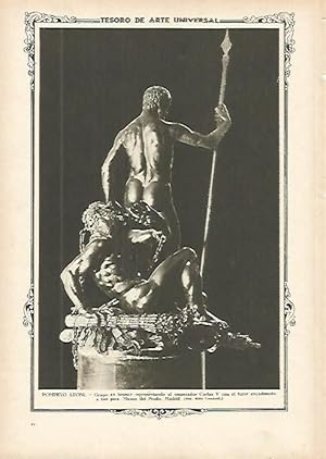 Bild des Verkufers fr LAMINA 1271. POMPEYO LEONI. Grupo escultorico de Carlos V zum Verkauf von EL BOLETIN
