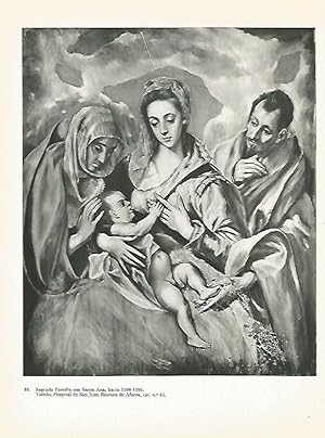 Immagine del venditore per LAMINA 1993: EL GRECO. Sagrada Familia con Santa Ana venduto da EL BOLETIN