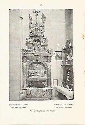 Image du vendeur pour LAMINA 2188: CATEDRAL BURGOS. Sepulcro del Abad de San Quirse mis en vente par EL BOLETIN