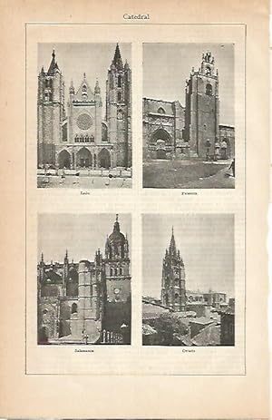 Imagen del vendedor de LAMINA ESPASA 2999: Catedral de Leon Palencia Salamanca y Oviedo a la venta por EL BOLETIN