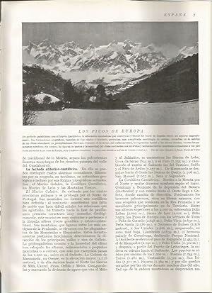 Bild des Verkufers fr LAMINA 3030: ESPAA. Los Picos de Europa zum Verkauf von EL BOLETIN