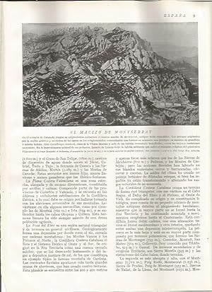 Bild des Verkufers fr LAMINA 3032: ESPAA. El Macizo de Montserrat zum Verkauf von EL BOLETIN
