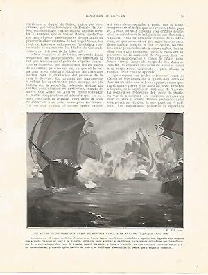 Bild des Verkufers fr LAMINA 4303: Don Juan de Austria ataca a la armada de Francia en Napoles en 1648 zum Verkauf von EL BOLETIN