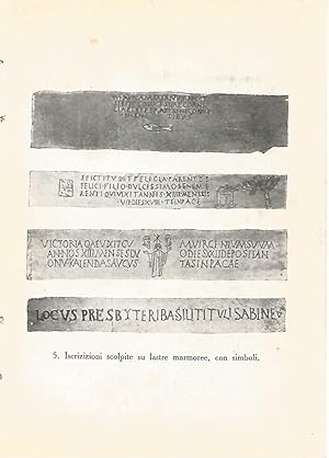 Imagen del vendedor de Lamina 441: CATACUMBAS DE ROMA. Inscripciones sobre marmol con simbolos a la venta por EL BOLETIN