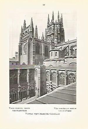 Image du vendeur pour LAMINA 5195: Catedral de Burgos. Vista desde los claustros mis en vente par EL BOLETIN