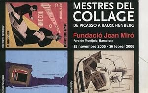 Imagen del vendedor de Postal 004295: Publicitaria Exposicion Mestres del Collage en Fundacion Joan Miro de Barcelona a la venta por EL BOLETIN