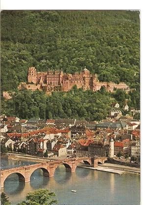 Immagine del venditore per Postal 026526 : View from Philosophers Way towars the Castle and Old Bridge. Heidelberg am Neckar venduto da EL BOLETIN