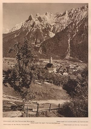 Seller image for Lamina/Foto KURT HIELSCHE Deuschtland No. 005: MITTENWALD WITH THE KARWENDEL MOUNTAINS for sale by EL BOLETIN