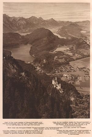 Seller image for Lamina/Foto KURT HIELSCHE Deuschtland No. 009: VIEW OF THE ROYAL CASTLES OF NEUSCHWANSTEIN AND HOHENSCHWANGAU for sale by EL BOLETIN