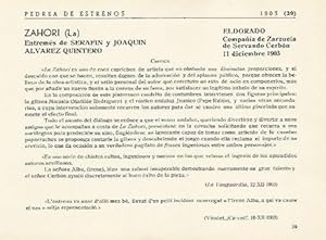 Immagine del venditore per LAMINA 2919: Critica de Zahor. El Dorado 11 diciembre 1903 venduto da EL BOLETIN