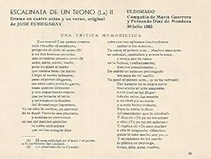 Immagine del venditore per LAMINA 2985: Critica humoristica de La Escalinata de Oro. El Dorado 30 julio 1903 venduto da EL BOLETIN