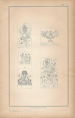 Image du vendeur pour Lamina 011: Divinidades de la India mis en vente par EL BOLETIN