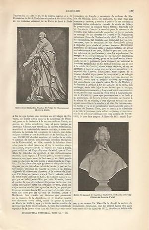 Imagen del vendedor de LAMINA ESPASA 6665: Retrato y escultura del Cardenal Richelieu a la venta por EL BOLETIN