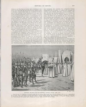 Bild des Verkufers fr Historia de Espaa lamina 189: Empresa de Don Juan de Austria contra Tunez (1573) zum Verkauf von EL BOLETIN