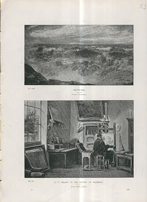 Seller image for Lamina 023: Westward por George Harcourt y J.F.Millet in his studio at barbizon por Eyre Crowe for sale by EL BOLETIN