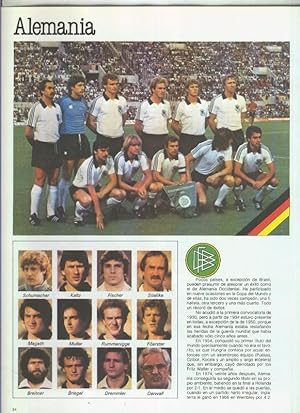 Imagen del vendedor de Espaa 1982 lamina 07: Seleccion de Alemania a la venta por EL BOLETIN