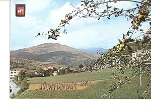 Bild des Verkufers fr Postal 028099 : Villalonga de Ter (Girona), Pirineu Catal, vista parcial al fons Tragura zum Verkauf von EL BOLETIN