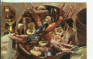 Seller image for Postal 003809: Iberia: Platos tipicos numero 08: Zarzuela de pescados y mariscos for sale by EL BOLETIN