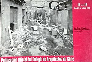 CA N°14-15. Marzo y Abril 1975. Publicación del Colegio de Arquitectos de Chile