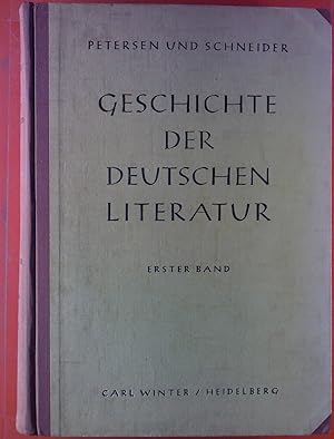 Immagine del venditore per Geschichte der Deutschen Literatur. ERSTER BAND: Heldendichtung Geistlichendichtun Ritterdichtung venduto da biblion2