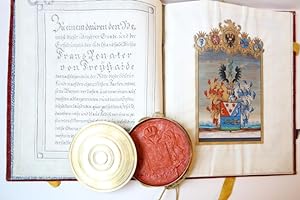 Patent of nobility donated by former elected Roman Emperor Franz II (1768-1835) in his role as th...