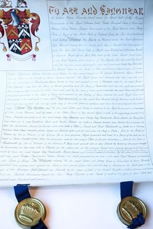 Grant of arms, donated by Alfred Scott Scott-Galty, Garter, Principal King-of Arms and William He...