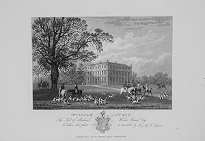 An Original Antique Engraving Illustrating Williamstrip Park in Gloucestershire. Published in 1825