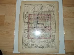 Seller image for Shiawassee Clinton County Michigan 1873 Tackabury Map for sale by McCormick Books