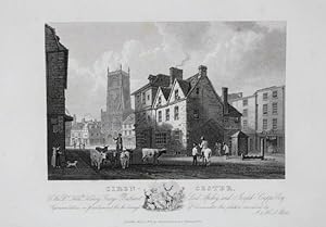 An Original Antique Engraving Illustrating A View of Cirencester in Gloucestershire. Published in...