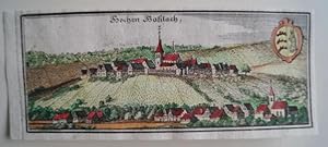 Hochen Haßlach. Original Kupferstich um 1640