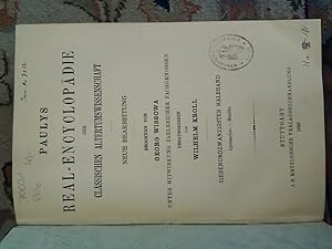 Seller image for Paulys Real - Encyclopdie der classischen Altertumswissenschaft. for sale by Antiquariat Thomas Nonnenmacher