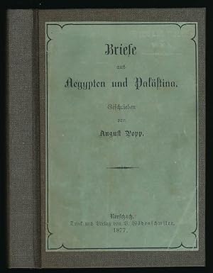 Briefe aus Aegypten und Palästina. Geschrieben von August Popp.