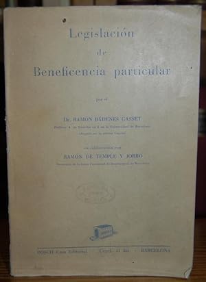 Imagen del vendedor de LEGISLACION DE BENEFICENCIA PARTICULAR a la venta por Fbula Libros (Librera Jimnez-Bravo)