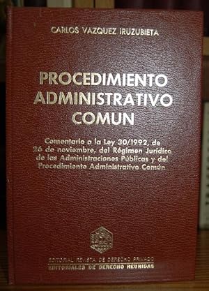 Image du vendeur pour PROCEDIMIENTO ADMINISTRATIVO COMUN mis en vente par Fbula Libros (Librera Jimnez-Bravo)